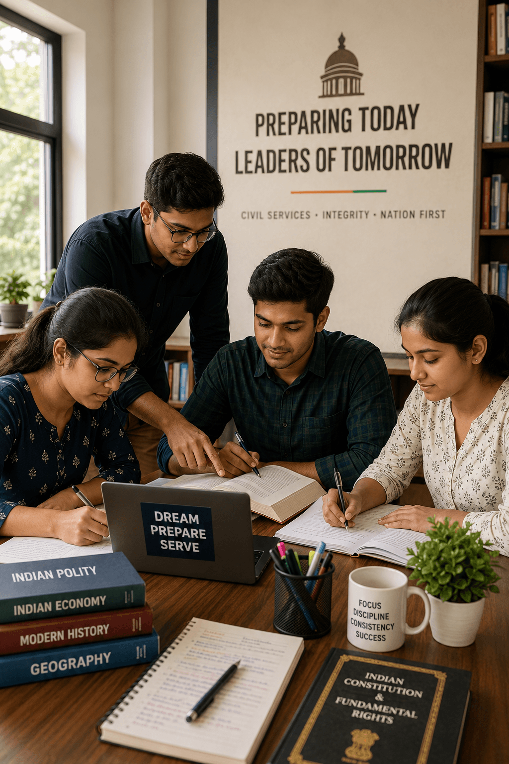 Civil Services aspirants studying with expert mentorship