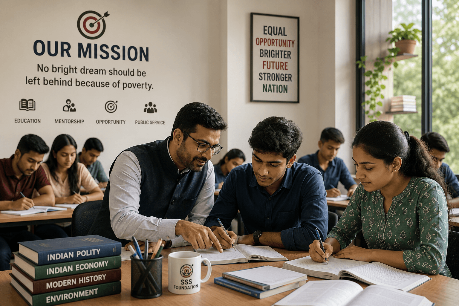 Students receiving mentorship and educational guidance